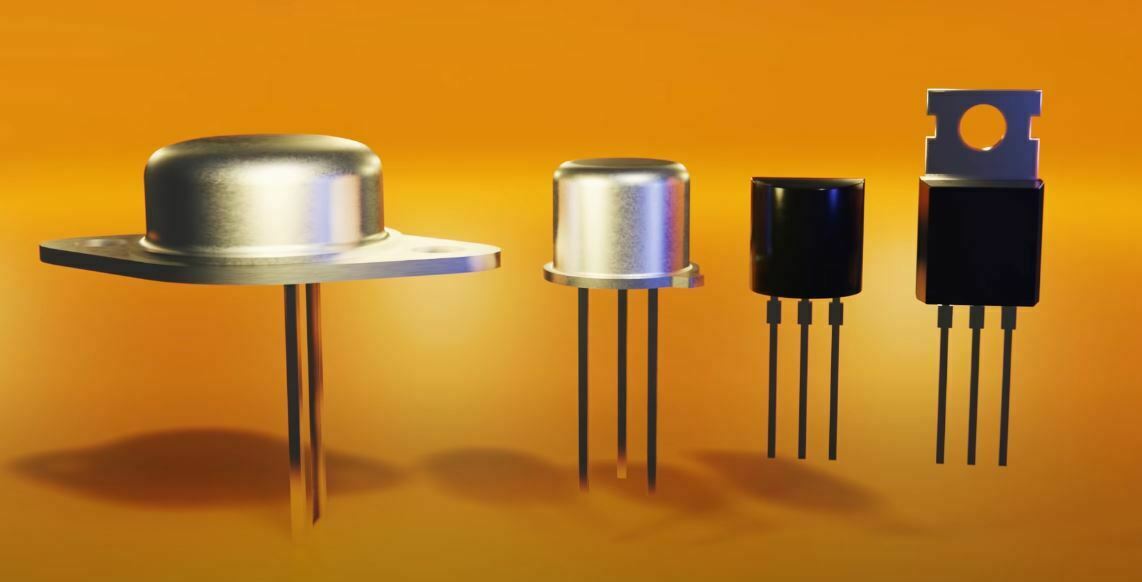 representación de diferentes tipos de transistores